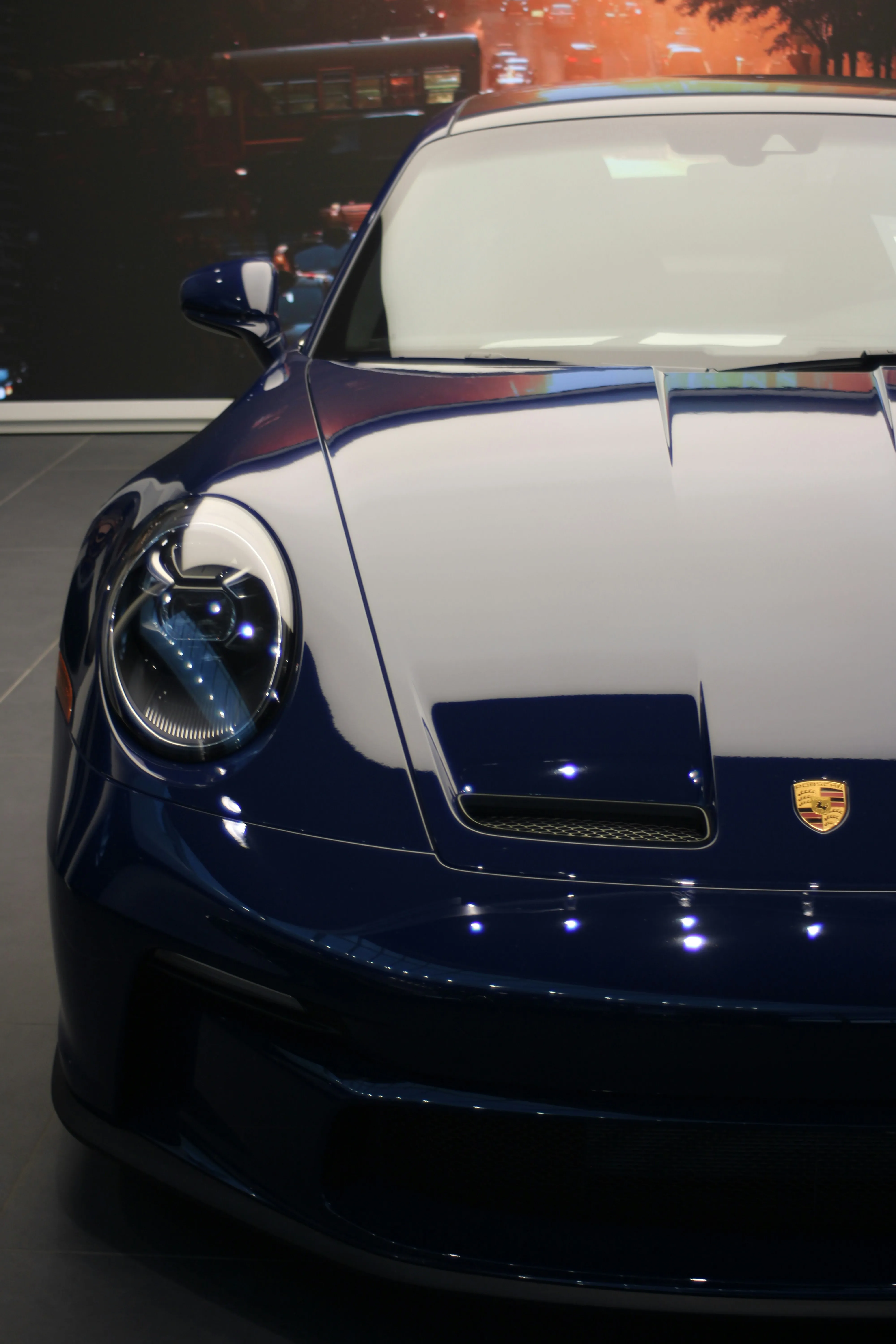 Porsche 911 Turbo S z przodu po korekcie lakieru i aplikacji powłoki ceramicznej
